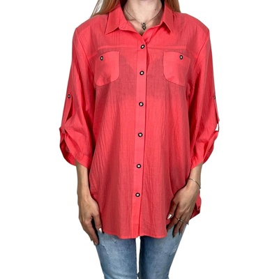 New Collection dámska blúzka s trojštvrťovým rukávom Sarka růžová