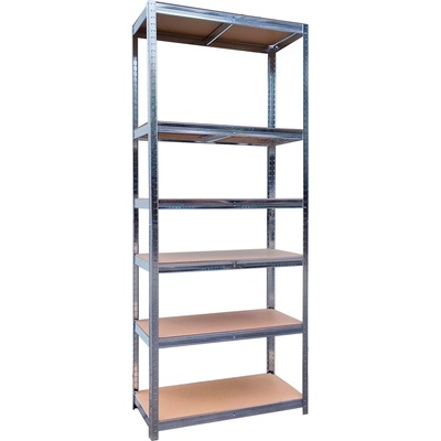 Garden Line Regál Pablo 200 x 90 x 40 cm 6 polic stříbrný – Sleviste.cz