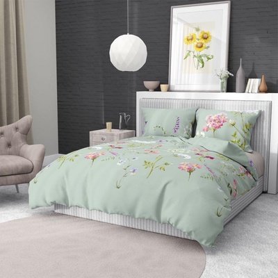 Kvalitex Obliečky DELUX BOTANICA zelená 70x90 140x200