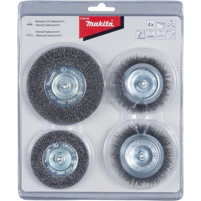 Makita D-65729 rotačné kefy do vŕtačky, 4-dielna sada