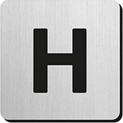 JNF - PIKTOGRAM PÍSMENO "H" - IN.34.300 - 75 mm - nalepovacie NEM - nerez matná | MP-KOVANIA.sk