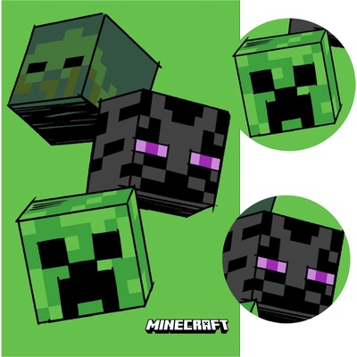 Jerry Fabrics Dětská fleecová deka Minecraft The Mobs