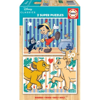 Educa Dřevěné Disney Classics 2 x 50 dílků