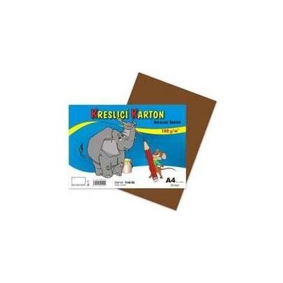 STEPA Karton kreslicí barevný A4 180g / 50l hnědý