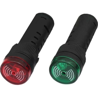 Onpira Signální kontrolka 12 V a 24 V s LED a bzučákem Červená, 12 V, 19 mm – Zboží Živě