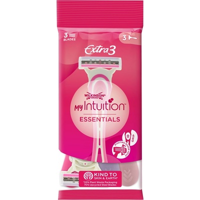 Wilkinson Sword Дамски самобръсначки Extra3 Essentials Beauty, 3 броя
