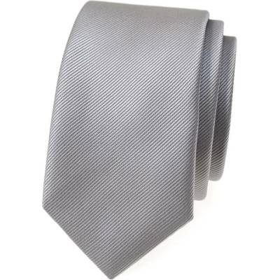 Avantgard Kravata Slim Lux 571-22319 šedá