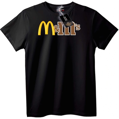 NOONEBRAND Тениска McDonald's & M&M's - XL, Black