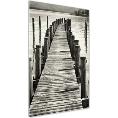Vertikálny fotoobraz na skle Drevené mólo 50x100 cm