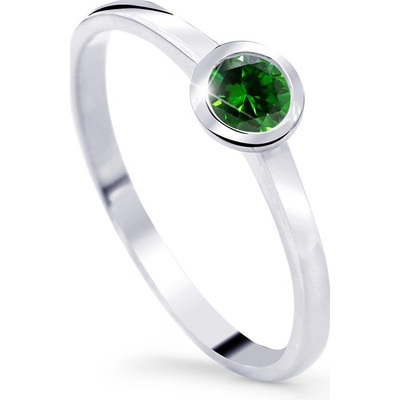 Cutie Diamonds prsteň z bieleho zlata so smaragdom DZ8004 SM X 2