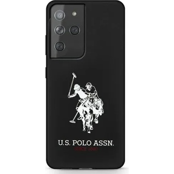 Силиконов гръб U. S. Polo Silicone logo за Samsung Galaxy S21 Ultra, черен, USHCS21LSLHRBK