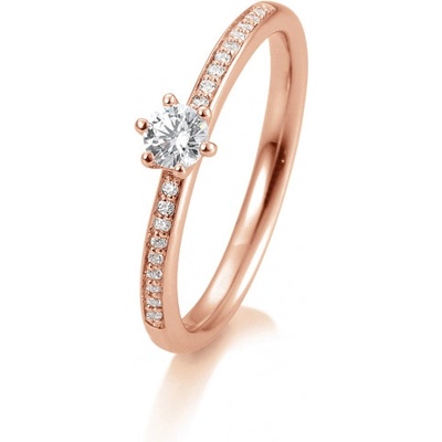 Sofia Diamonds Prsteň ružové zlato s diamantmi BE41 05805 R