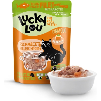 Loucky Lou Extrafood Adult Filet z tuniaka s mrkvou vo vývare 12 x 70 g