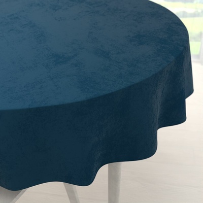 Biante Zamatový okrúhly obrus Velvet Premium SVP-028 Petrolejovo modrý Ø 110 cm