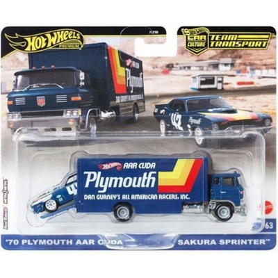 Mattel Hot Wheels Premium Car Culture 70 Plymouth AAR Cuda a Sakura Sprinter