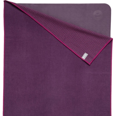 Bodhi ručník na jógu GRIP protiskluzové tečky 183 x 61 cm lilek fialová