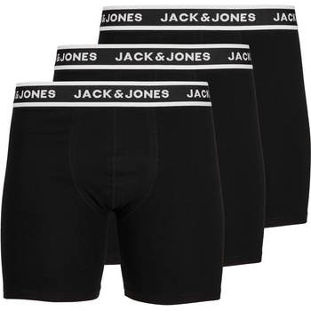 Jack and Jones Мъжки боксерки Jack and Jones Jack 3-pack Solid Boxer Briefs Plus Size Mens - Black