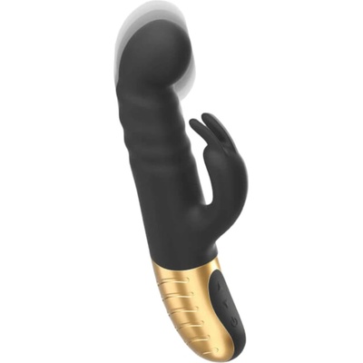 Dorcel G-stormer - акумулаторен, тласкащ вибратор с клиторен накрайник (черен)