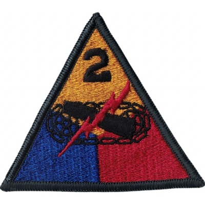 Nášivka US Army 2nd Armored Division - farebná