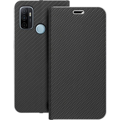 Púzdro Forcell LUNA Book Carbon OPPO A53 2020 / A53s čierne