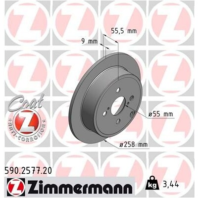 Brzdový kotúč ZIMMERMANN 590.2577.20 (590257720)