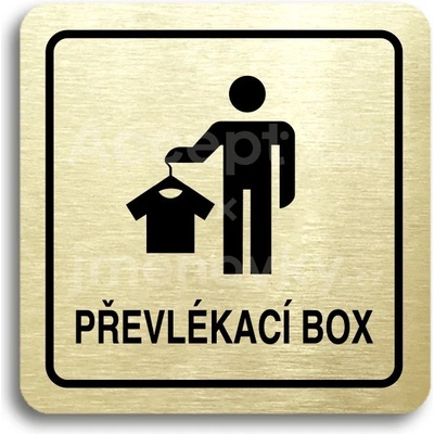 ACCEPT Piktogram převlékací box III - zlatá tabulka - černý tisk