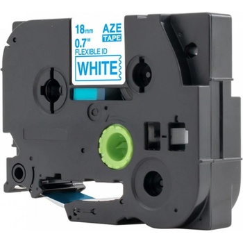 Pro Brother Съвместима лента с Brother TZ-FX243 / TZe-FX243, 18mm x 8m, гъвкави, син шрифт / бял фон (TZe-FX243)