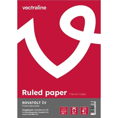 VECTRALINE Ротационен лист vectraline a/3 с френски квадрат 20 листа 01.08189 (01.08189)