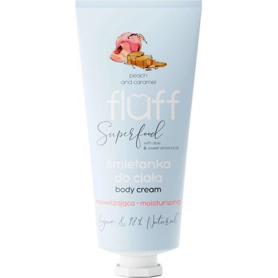 Fluff Хидратиращ крем за тяло, праскова и карамел, 150 ml