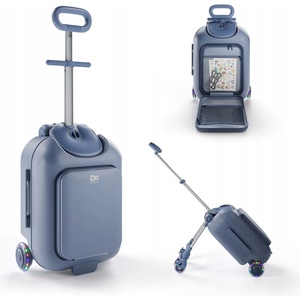 KinderKraft Детски куфар със седалка Kinderkraft - Cabby, син (NEW024938) - baby