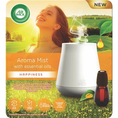Air Wick Aroma difuzér Aroma vaporizér bílý + Náplň Šťastné chvilky