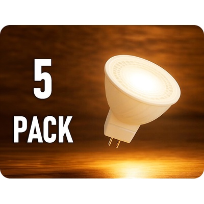 V-TAC LED žárovka GU5.3, 6W 455 lm MR16 12V/5-PACK studená bílá