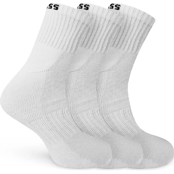 Boss Мъжки чорапи Boss 3-pack Quarter Sock Mens - White 100
