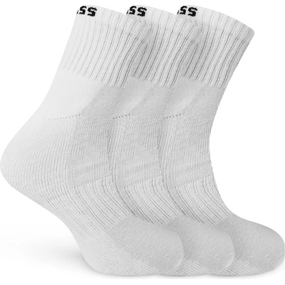 Boss Мъжки чорапи Boss 3-pack Quarter Sock Mens - White 100