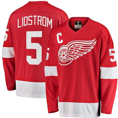 Fanatics Dres Detroit Red Wings #5 Nicklas Lidstrom Premier Breakaway Vintage Jersey