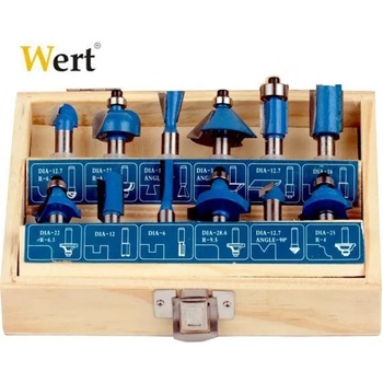 Image 1 of Wert Комплекти фрезери за дърво, Ф 8 мм, 12 бр (w 2504)