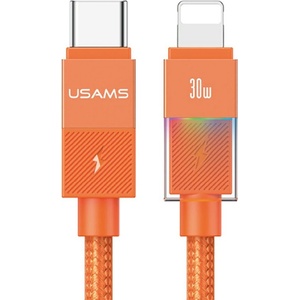 USAMS Кабел USAMS U93 30W Lightning 1.2м, оранжев (Usa001736)