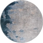 Vitaus Синьо-сив миещ се кръгъл килим ø 100 cm - Vitaus (KRN-S9517-Yuvarlak-100x100)