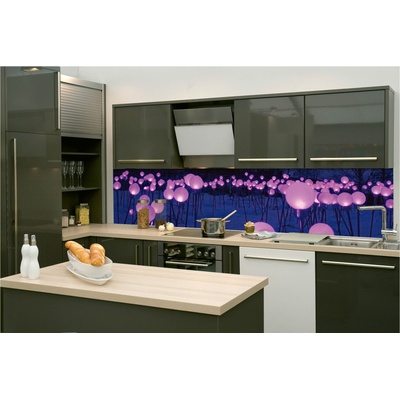 DIMEX ART Фототапет за кухня - лилаво градинско осветление 260 x 60 см