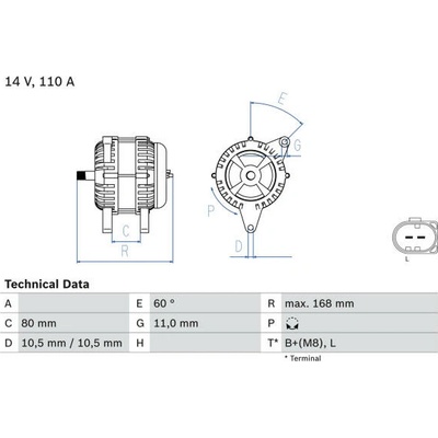 generátor BOSCH 0 986 080 060