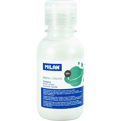 Farba temperová MILAN 125ml metalická biela