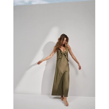 Moodo Зелена рокля от вискоза с волани Moodo Moodo | Zelen | ЖЕНИ | XS