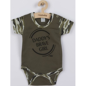 Dojčenské body s krátkym rukávom New Baby Army girl