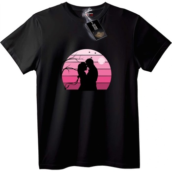 NOONEBRAND Тениска Романтичен залез с двойка - 2XL, Black