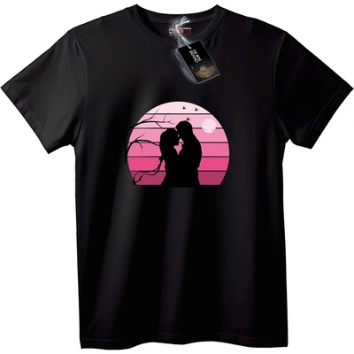 NOONEBRAND Тениска Романтичен залез с двойка - 2XL, Black