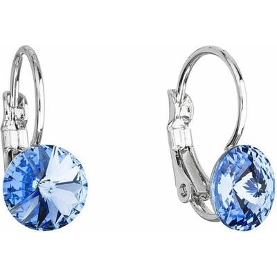 Pavona bižuterie s křišťály Preciosa modré kulaté 51031.3 Lt.sapphire