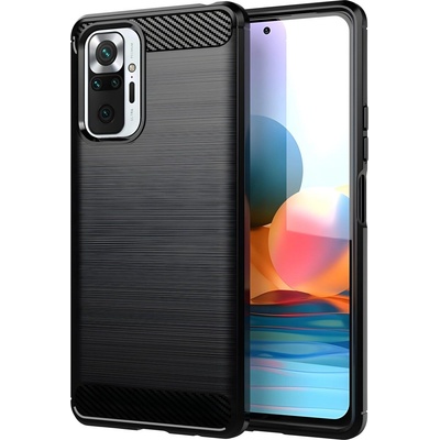 Xiaomi Carbon Shield TPU калъф за Xiaomi Redmi Note 10 Pro - Черен KP13387