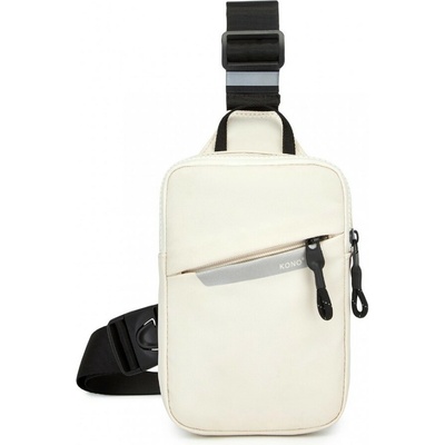 Lehká Crossbody sling taška Kono béžová