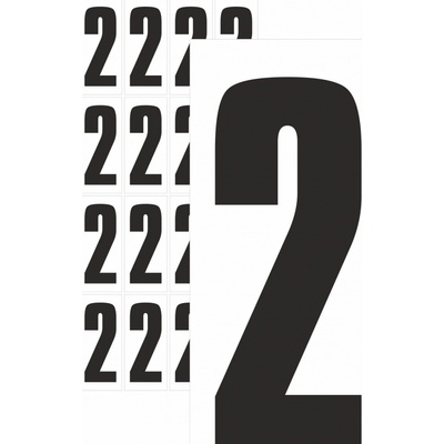 Čísla samolepící 2 černá samolepící vinylová fólie 15 mm písmo - aršík 36 ks – Zboží Dáma