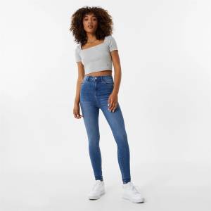 Jack Wills Дънки Jack Wills Toni Skinny High Rise Jeans - Mid Wash